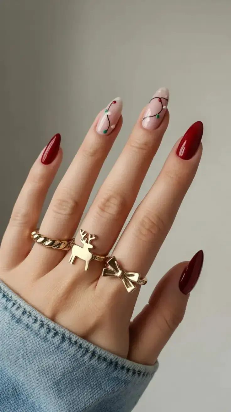 Diseños de uñas navideños fáciles y rápidos para hacerte en casa