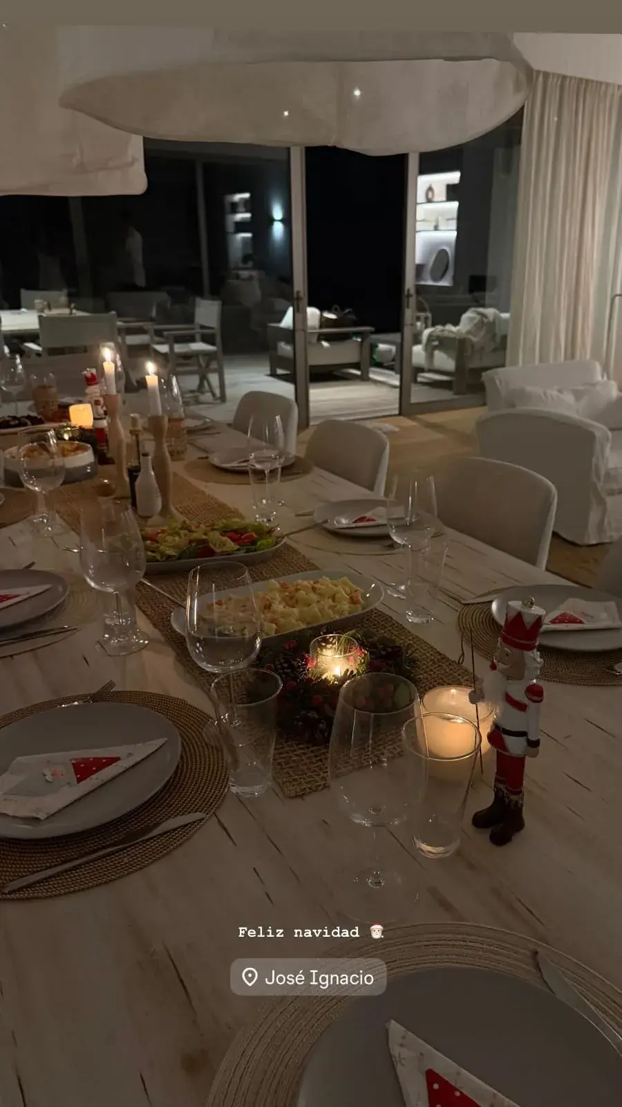 La mesa de Navidad de Wanda Nara.