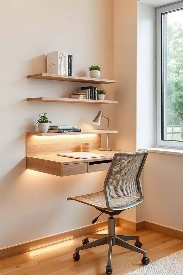 Foto de escritorio flotante.