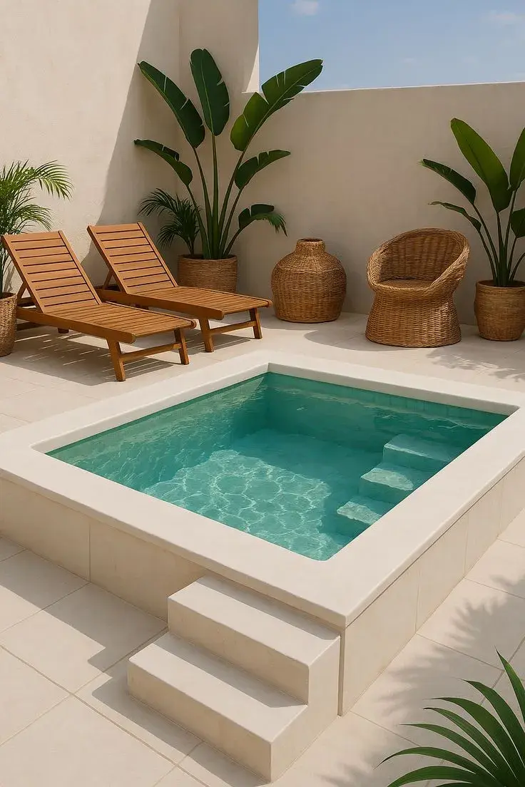 Más que un lugar para nadar, las minipiletas 2026 se piensan como espacios de relax.