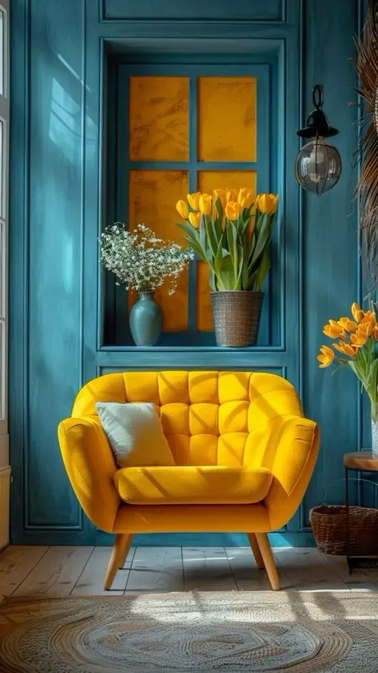 Los tonos vibrantes toman protagonismo más allá de las paredes.