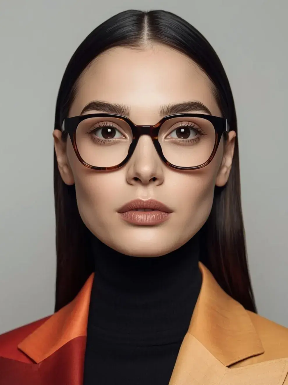 Foto de mujer con gafas.