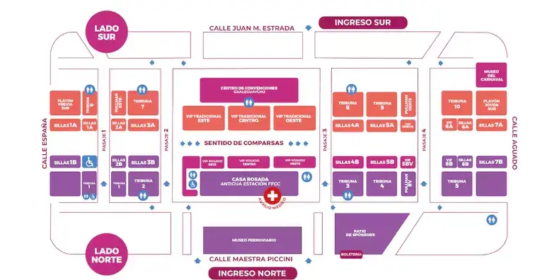 Ubicaciones del Corsódromo