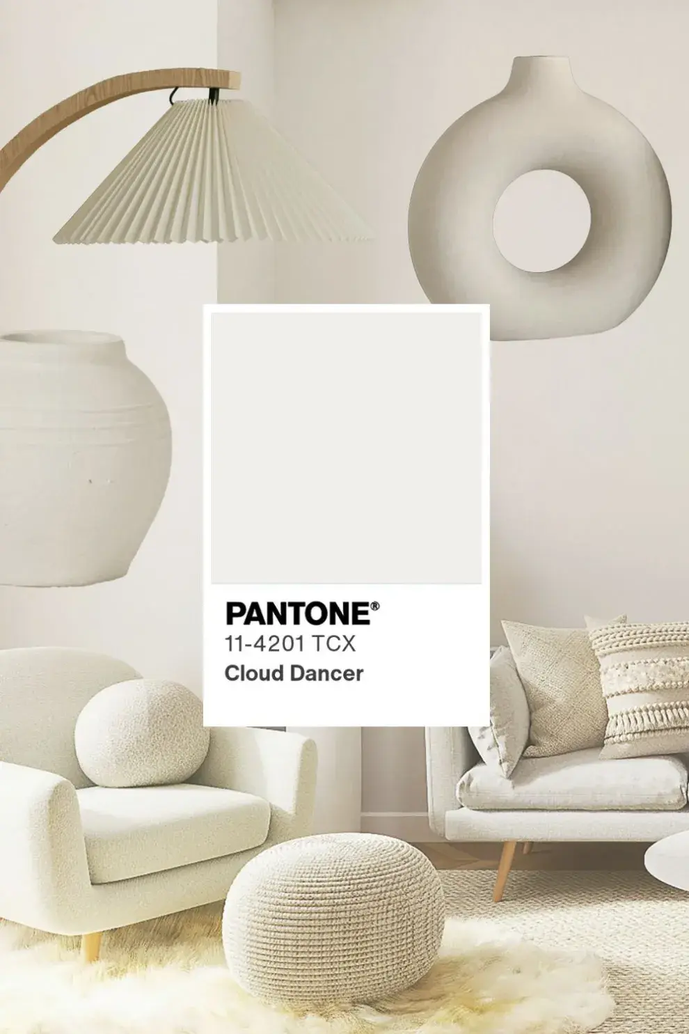 Cloud Dancer, el color perfecto para accesorios deco.