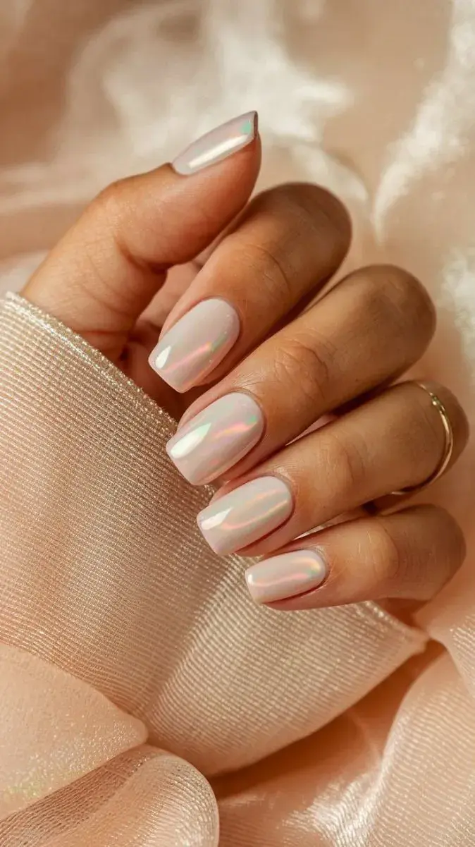 Efecto glaseado (‘glazed’): tonos claros o nude con un brillo perlado que aportan limpieza y modernidad