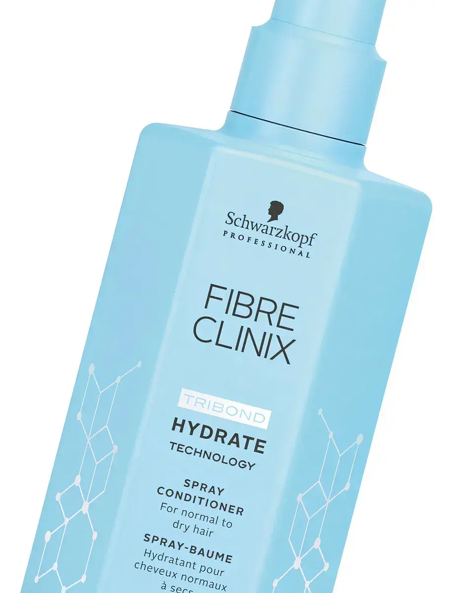 Hydrate Spray de Fibre Clinx de Schwarzkopf Professional, ideal para desenredar e hidratar en profundidad.
