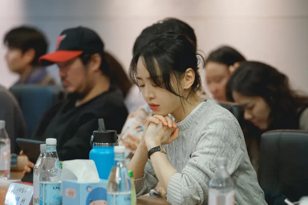 Shin Hye-sun en la lectura del guion de El arte de Sarah.