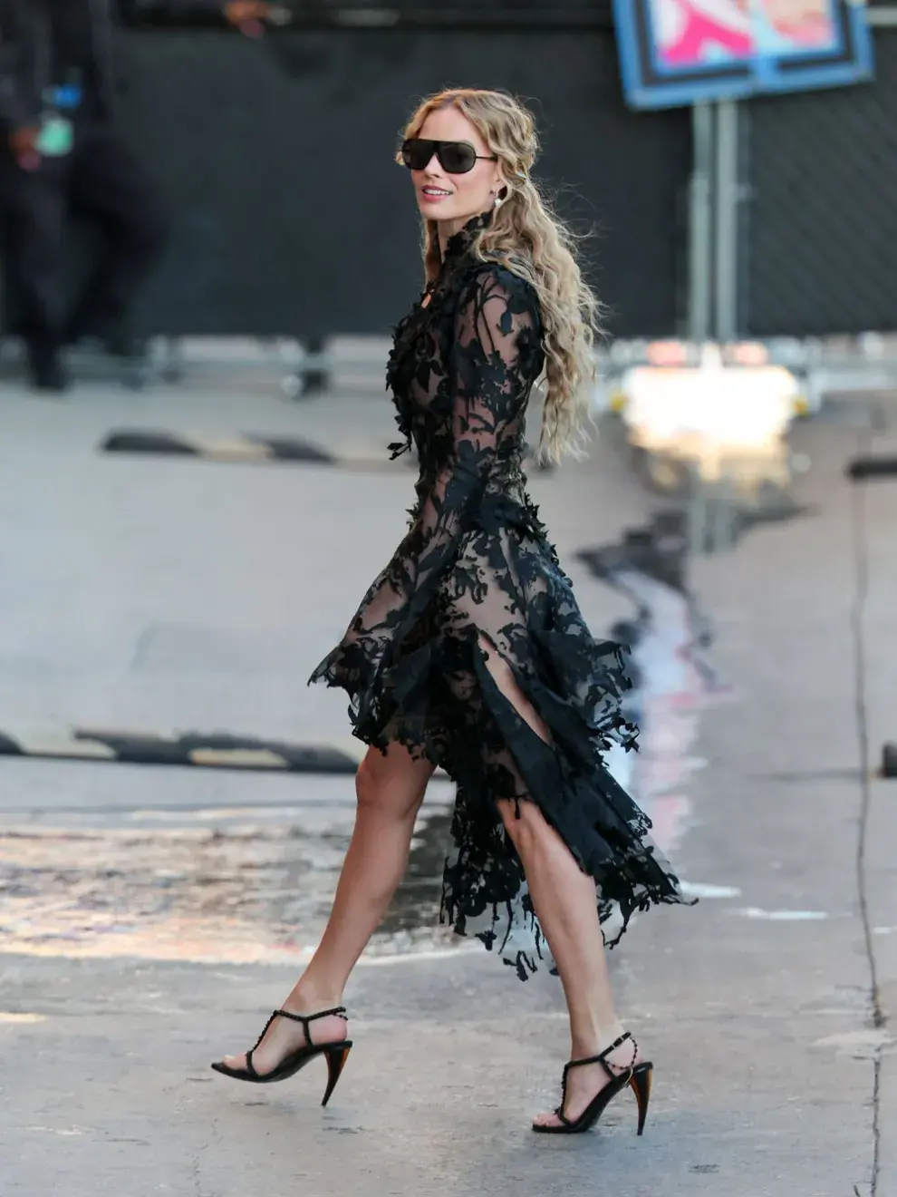 Margot Robbie en la presentación de su película Cumbres Borrascosas