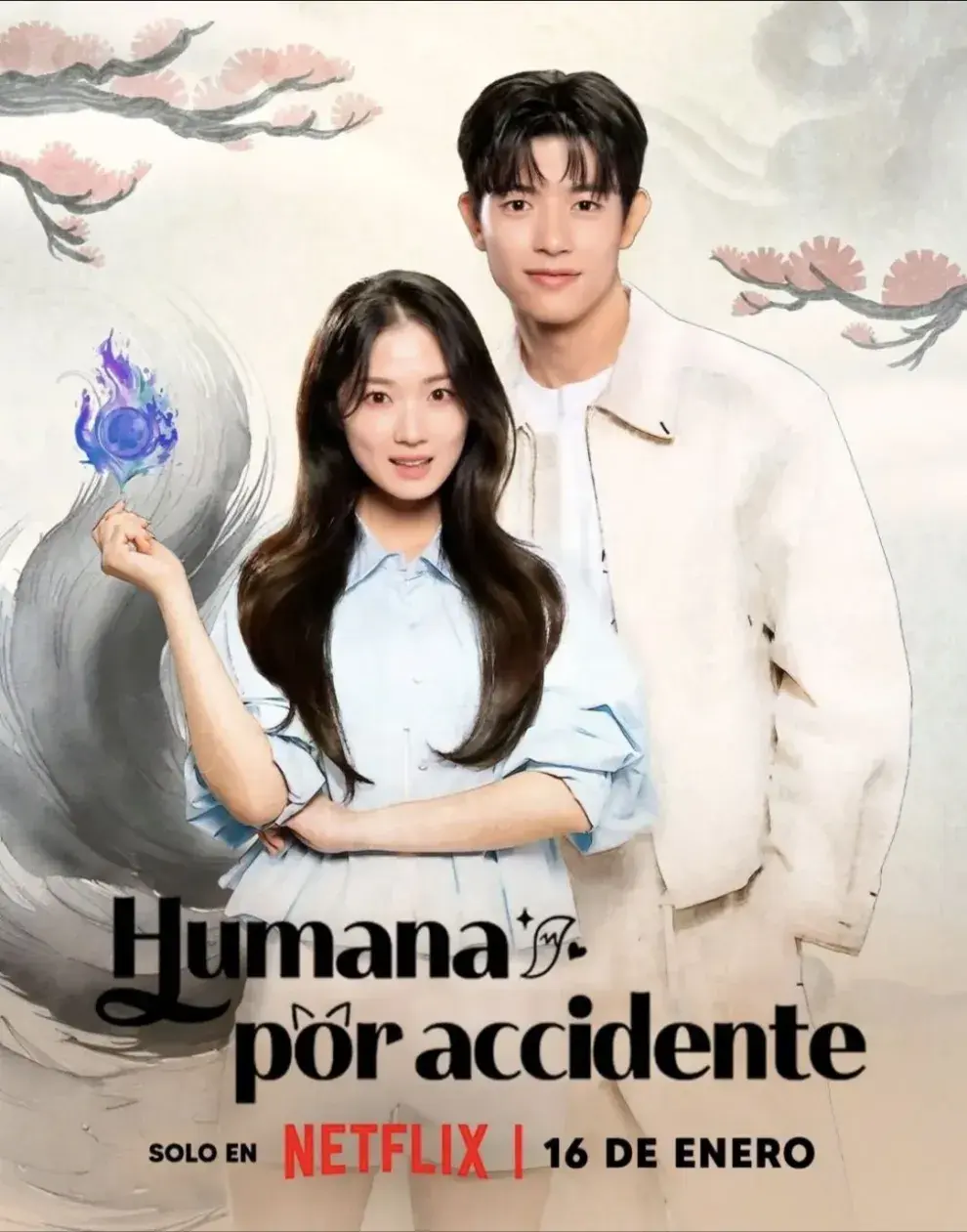 Póster de Humana por accidente: el nuevo K-drama de Netflix en 2026.