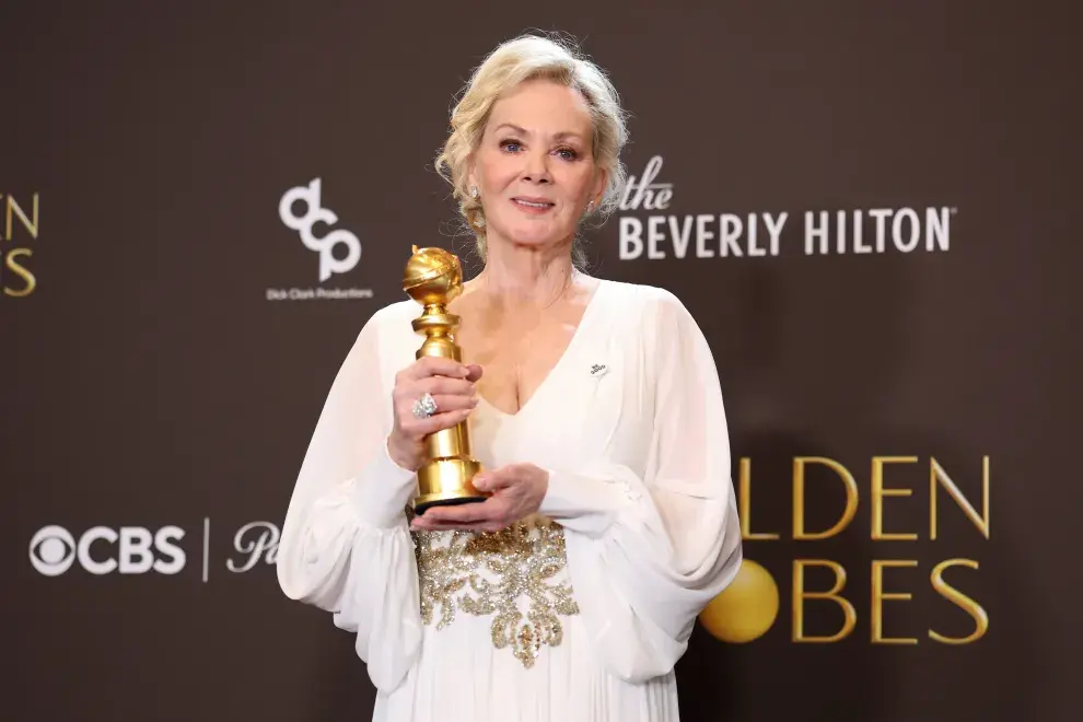 Jean Smart, una de las ganadoras en la noche de los Golden Globe 2026.