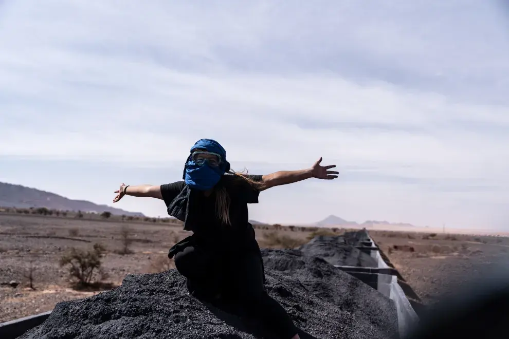 Sofi en el tren de hierro Mauritania