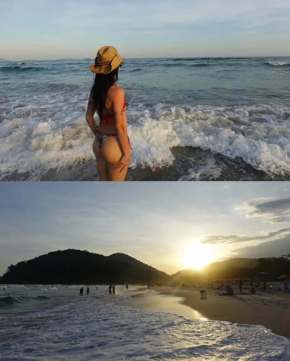 Polka dots, print y mucho rosa, algunos de los trajes de baño elegidos por la artista pop