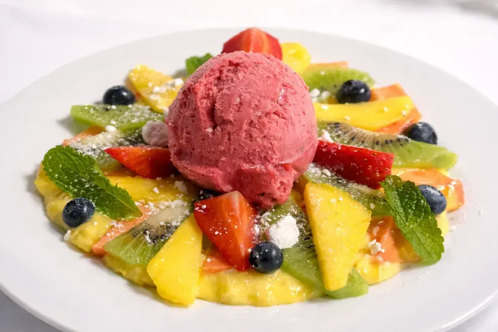 postre frutal