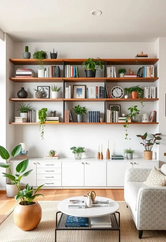 Estanterías altas o módulos que llegan al techo permiten ordenar sin saturar el piso, liberando superficie útil.