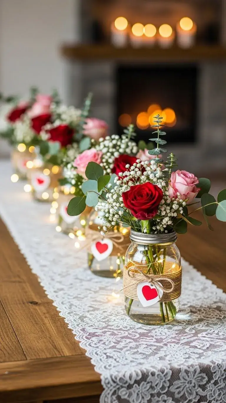 Foto de mesa para San Valentín.