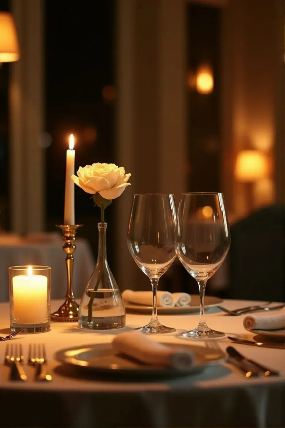 Foto de mesa para San Valentín.