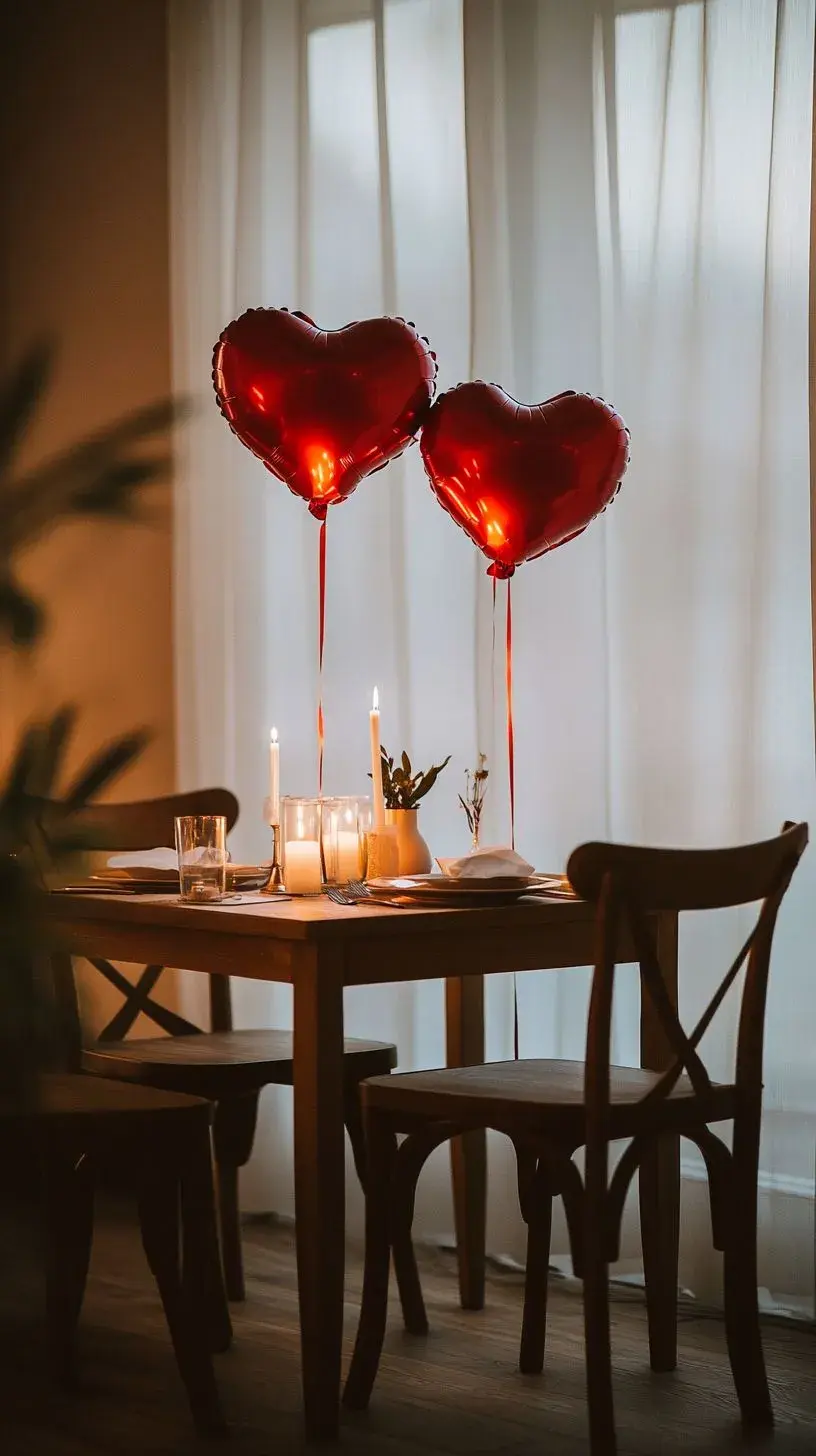 Foto de mesa para San Valentín.