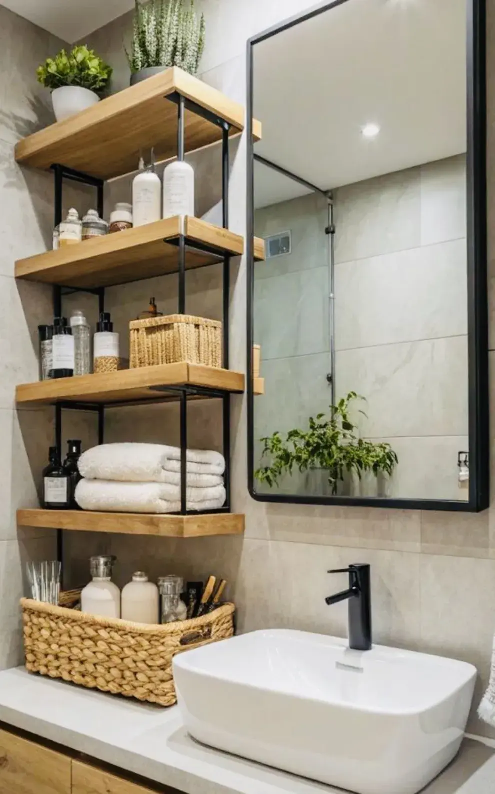 Guardado en baños chicos: usá cada rincón.