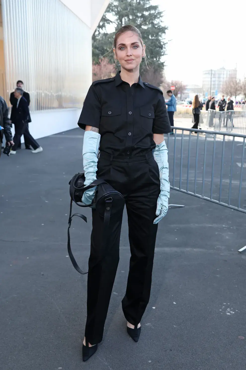 Chiara Ferragni además estuvo presente en el desfile de Prada