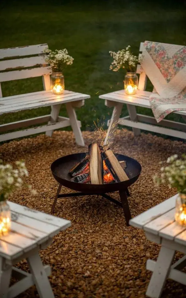 Fogonero portátil sobre base mineral.