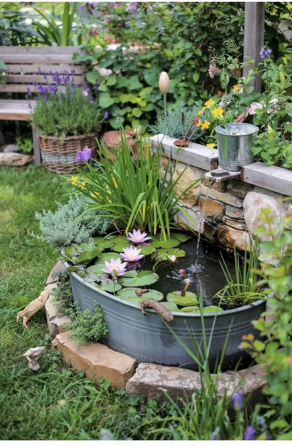 Miniestanques en macetas: cómo lograr un oasis en jardines pequeños