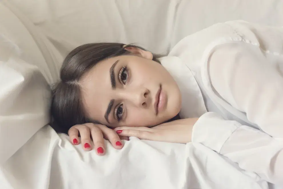 Foto de mujer maquillada.