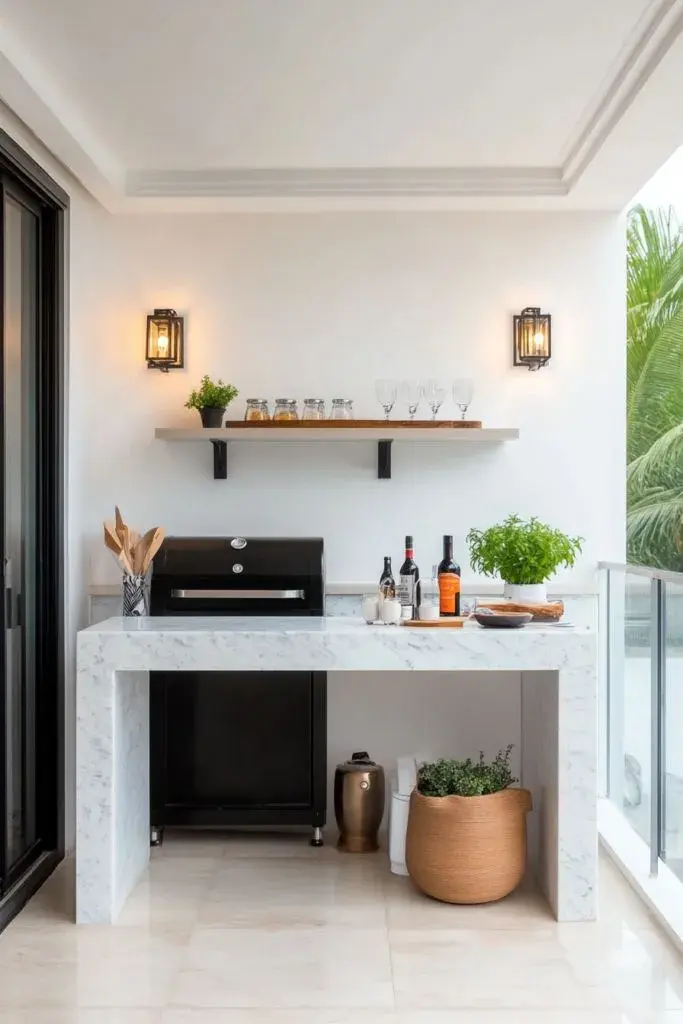 Ideas para integrar la parrilla al diseño del balcón