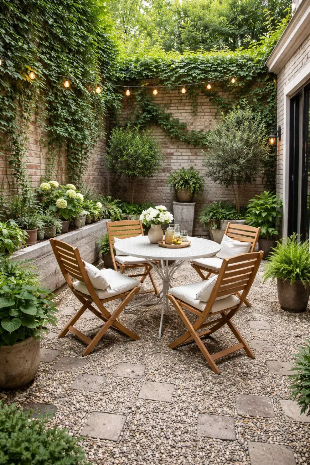 Cuando el espacio escasea, el jardín vertical se convierte en protagonista. Puede resolverse con estructuras modulares, bolsillos textiles o sistemas más simples de estantes y macetas colgantes. Además de ser súper decorativos, permiten combinar distintas especies y jugar con tonalidades de verde. Ideales para patios urbanos, terrazas o incluso balcones, suman vida sin invadir el paso.