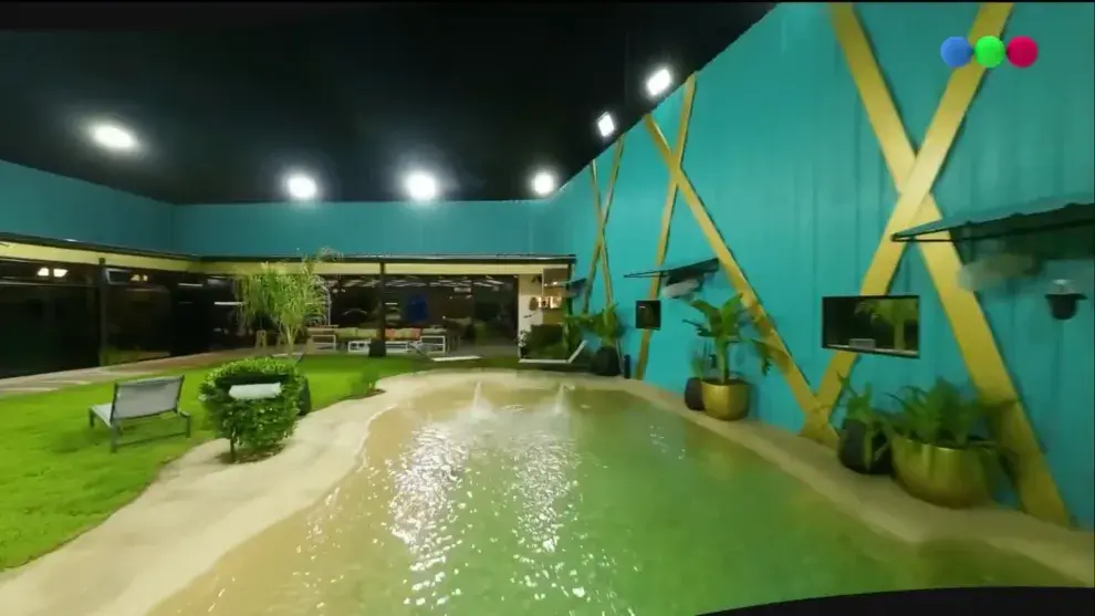Foto de la nueva pileta estilo playa de Gran Hermano Generación Dorada.