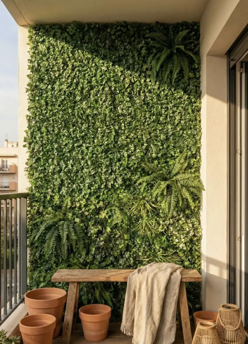 La tendencia 2026 saca al césped sintético del piso y lo lleva a las paredes.