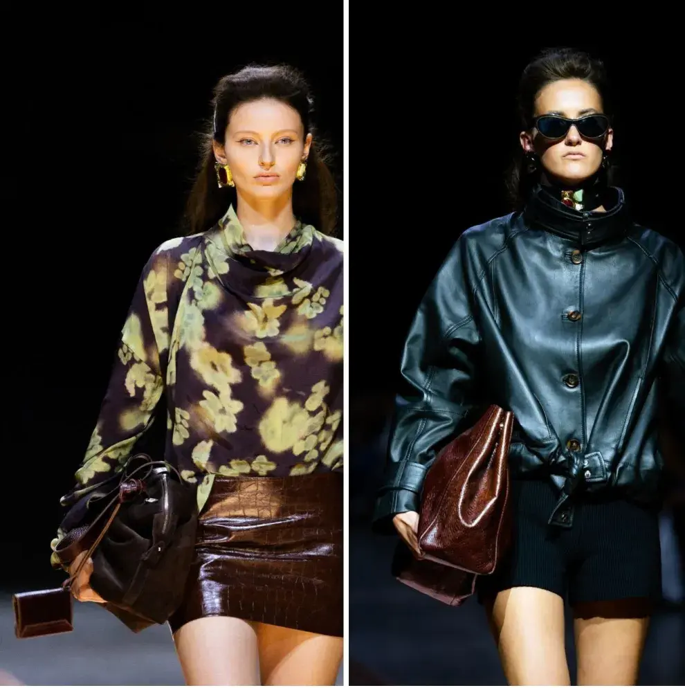 Mishka representó la tendencia con sus bolsos de mano.