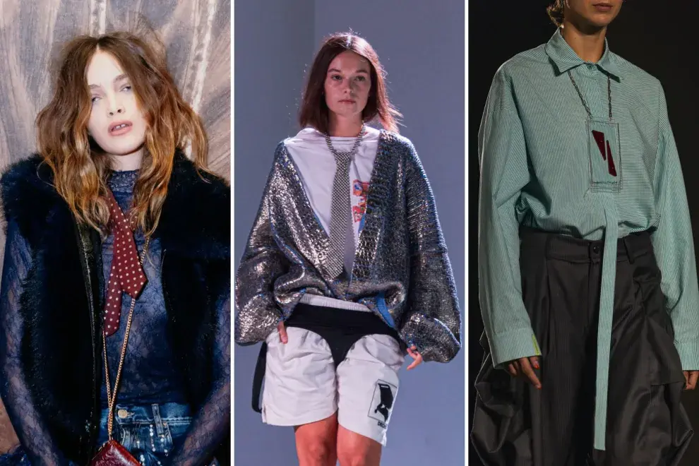 Kosiuko súper formal y en formato mini, De Crisci con brillos y Ballestero en un aversión de camisería.