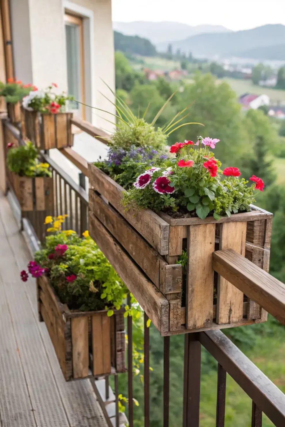 Foto de deco en balcón pequeño.
