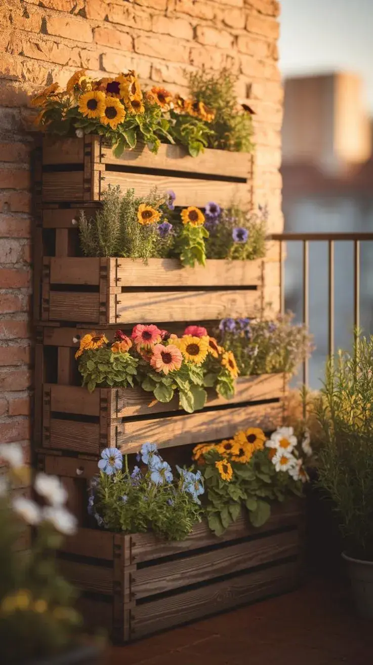 Foto de deco en balcón pequeño.