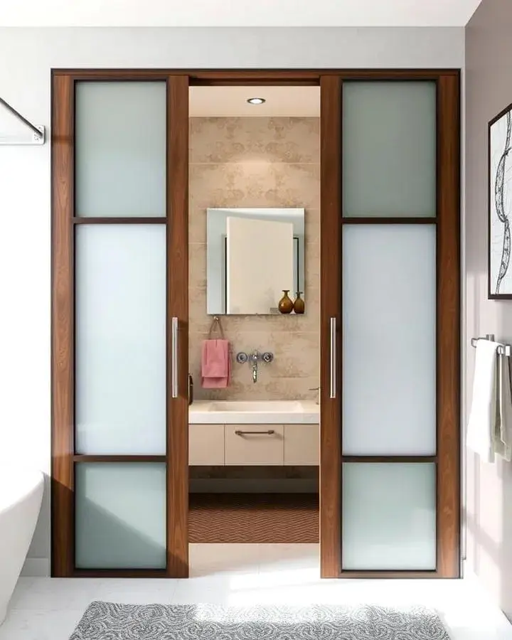 Las versiones en vidrio —transparente, esmerilado o acanalado— son perfectas para baños con poca luz natural.