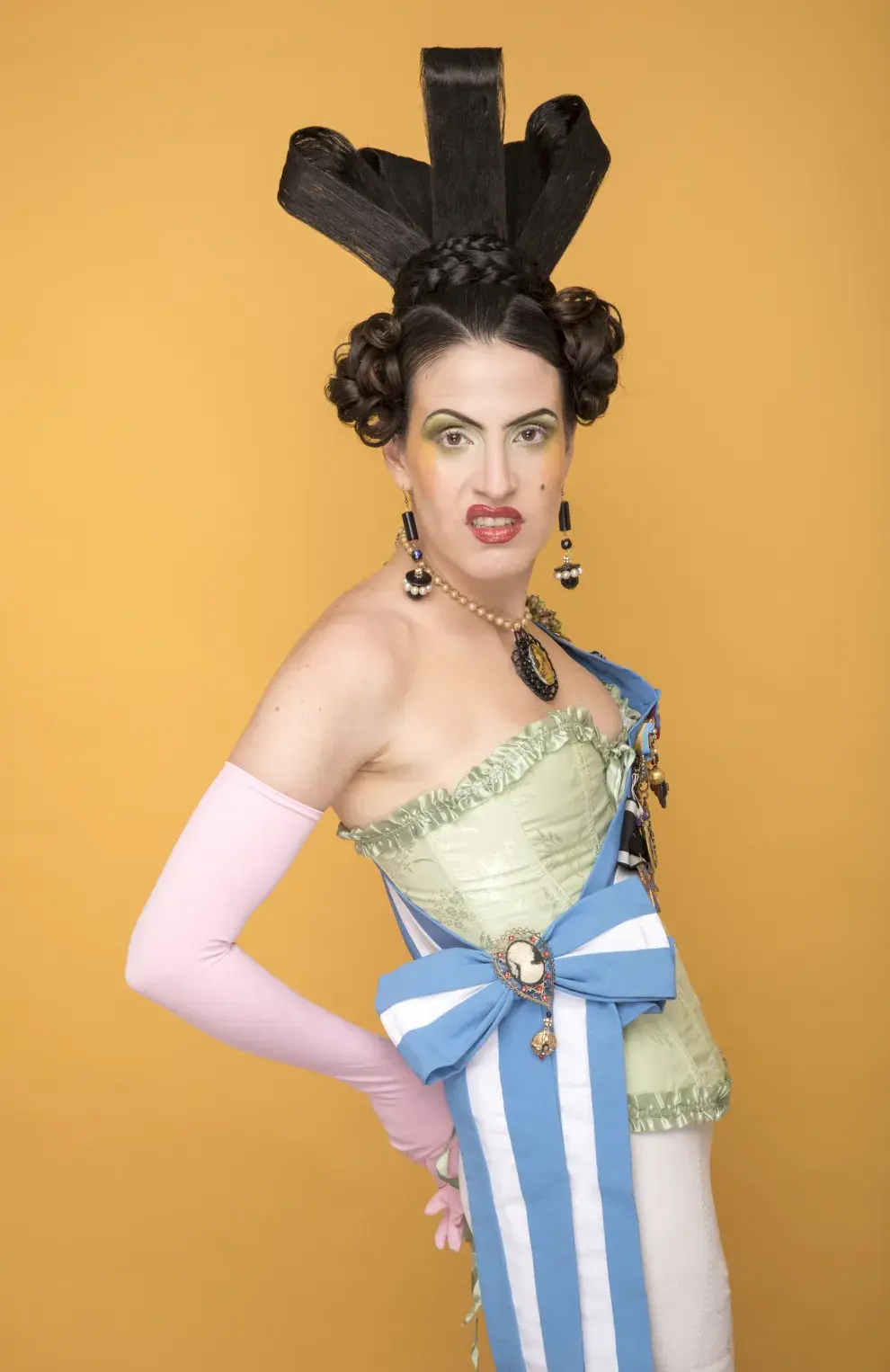 Una mujer con una guarda argentina