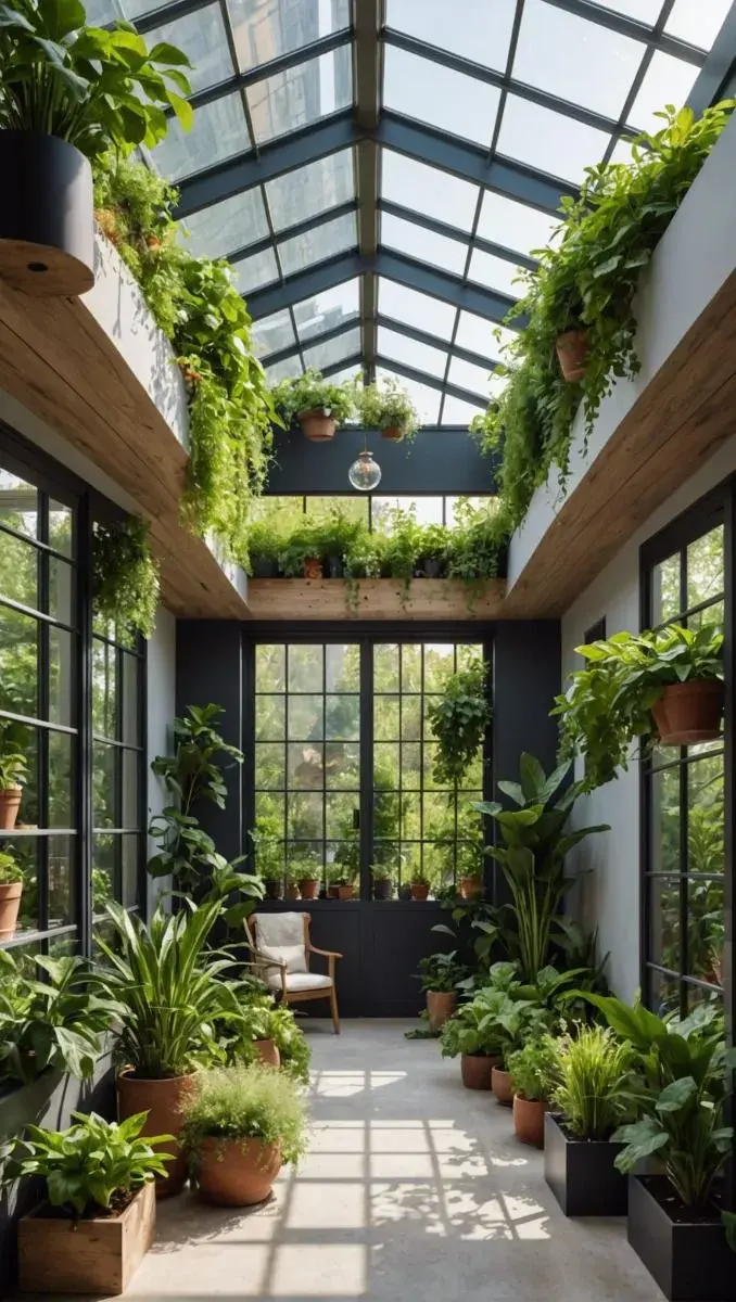 Para quienes tienen muchas plantas o especies delicadas, los cerramientos parciales funcionan como mini invernaderos.