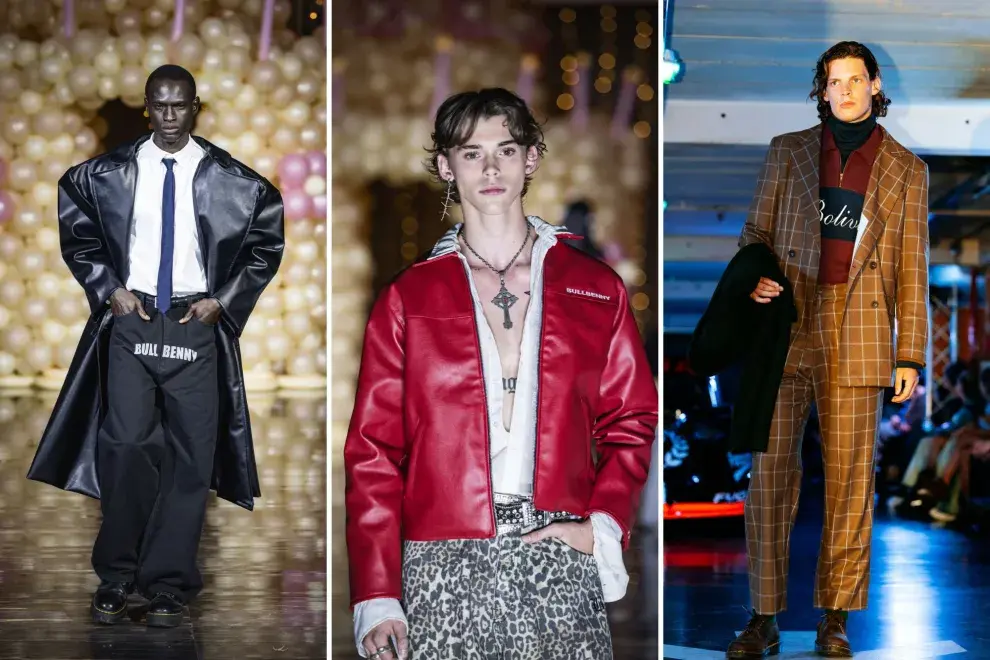 En tapados, camperas (Bullbenny) y sacos de traje (Bolivia). 