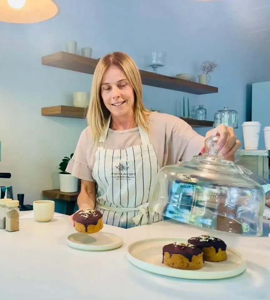 Florencia Reyes, en Cocoa bakery, en City Bell