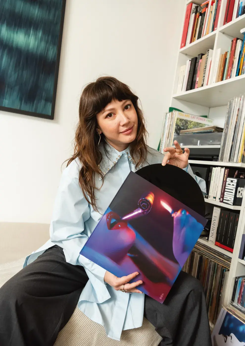 Paloma Domian es fan de los vinilos