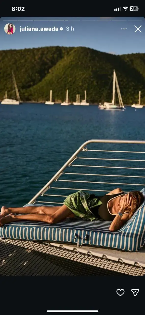 Juliana Awada de vacaciones en la Patagonia