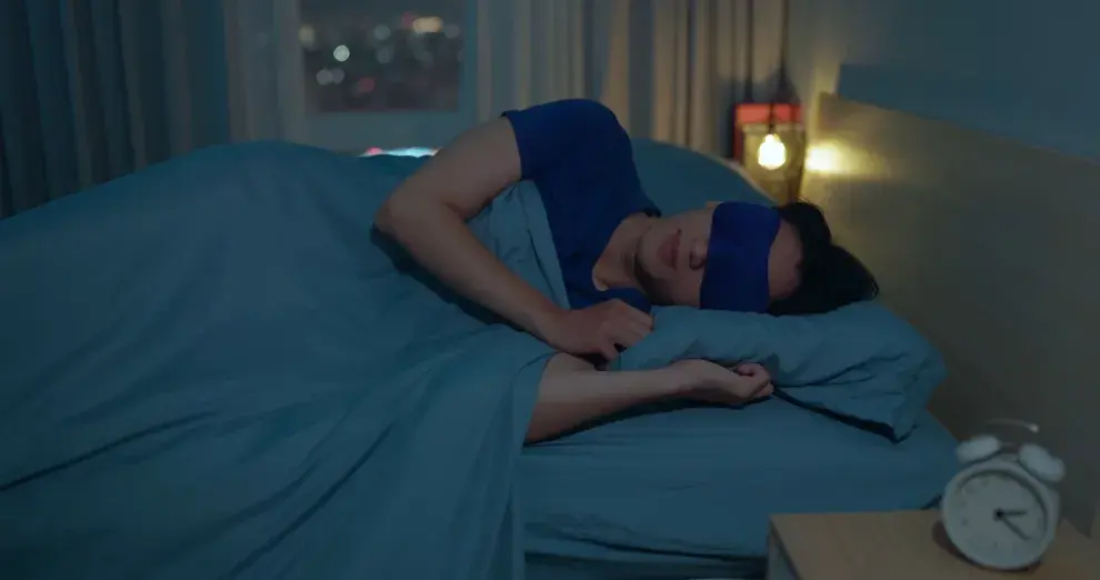 Foto de mujer durmiendo.