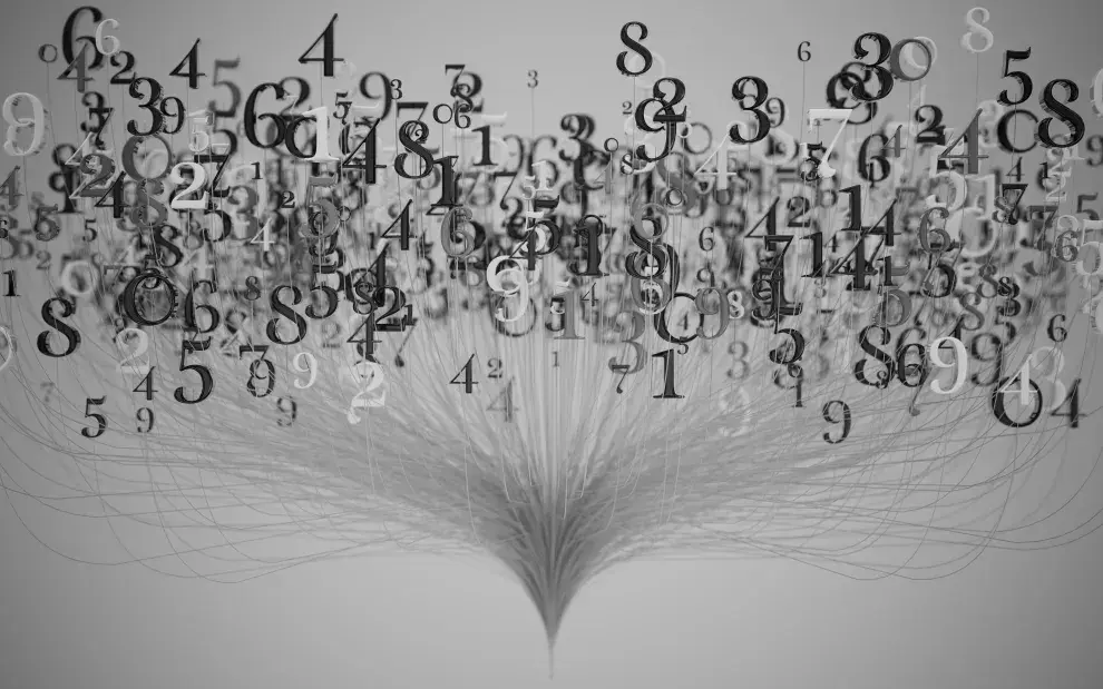 Foto de números.