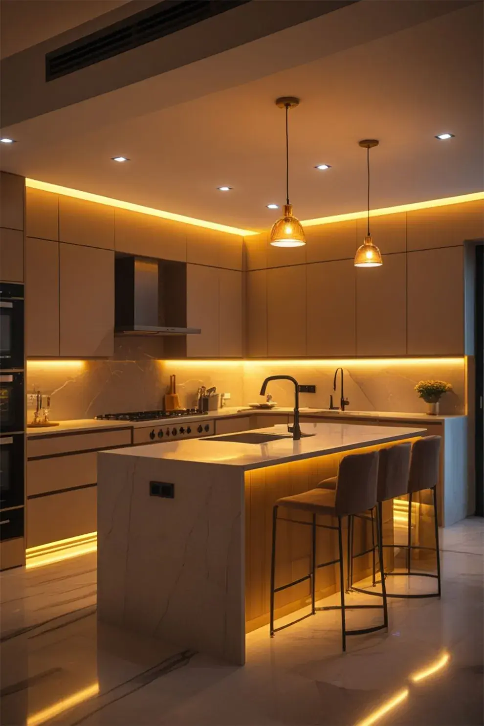 Ideas de iluminación para cocinas pequeñas.