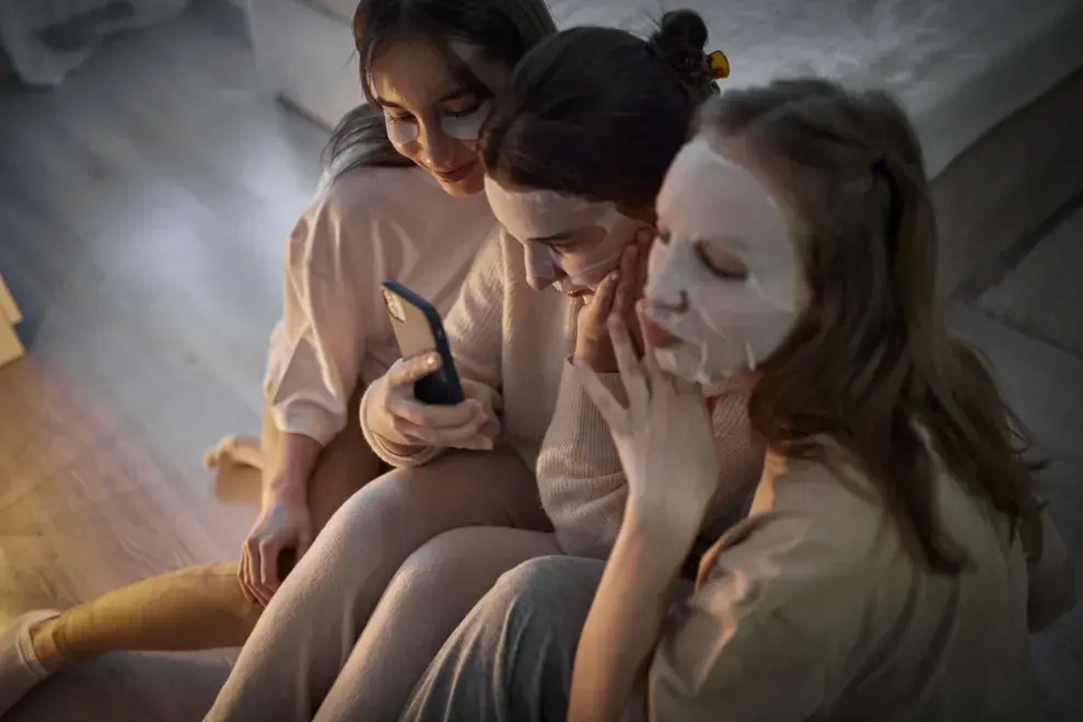 Foto de rutina de piel.