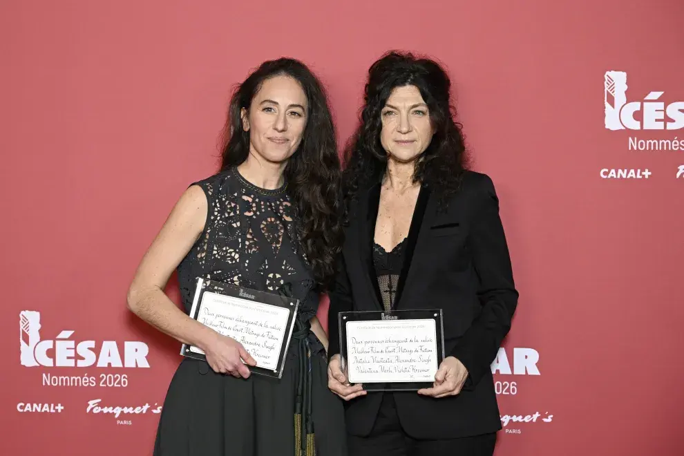 Foto de Violeta Kreimer y Valentina Merli en la cena de nominados a los Premios Cesar 2026.