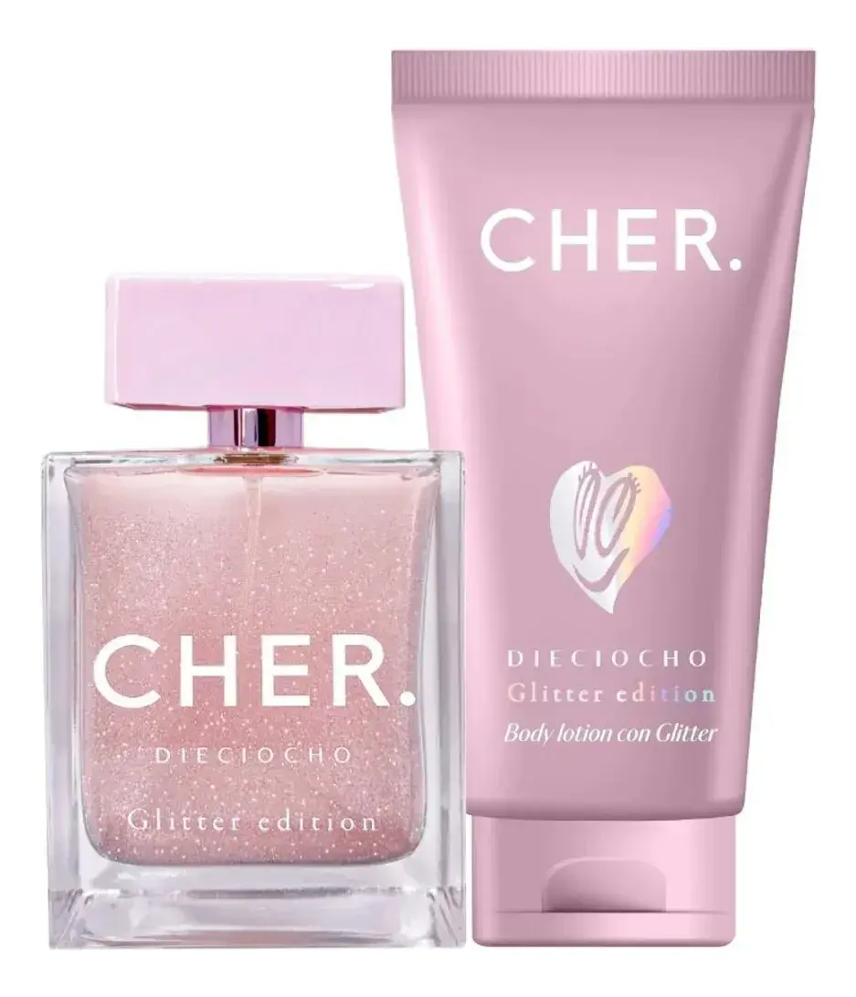 Crema y perfume con brillos (CHER)