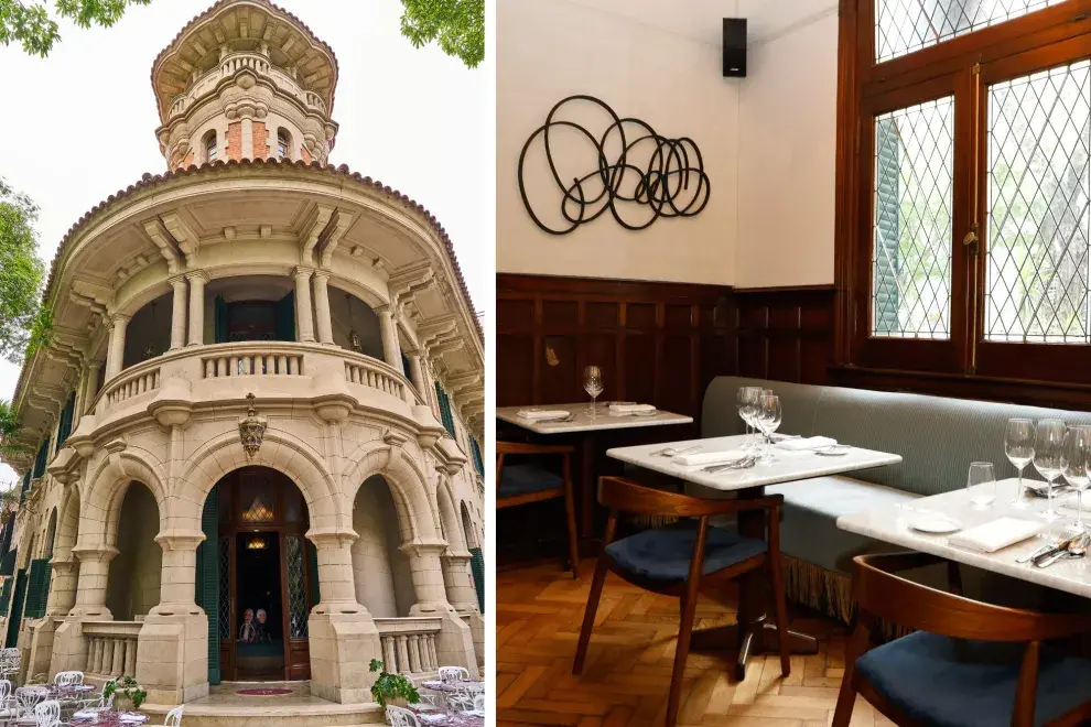 La espectacular arquitectura de Mario Palanti y su nuevo rincón gastronómico que ahora además exhibe arte. 