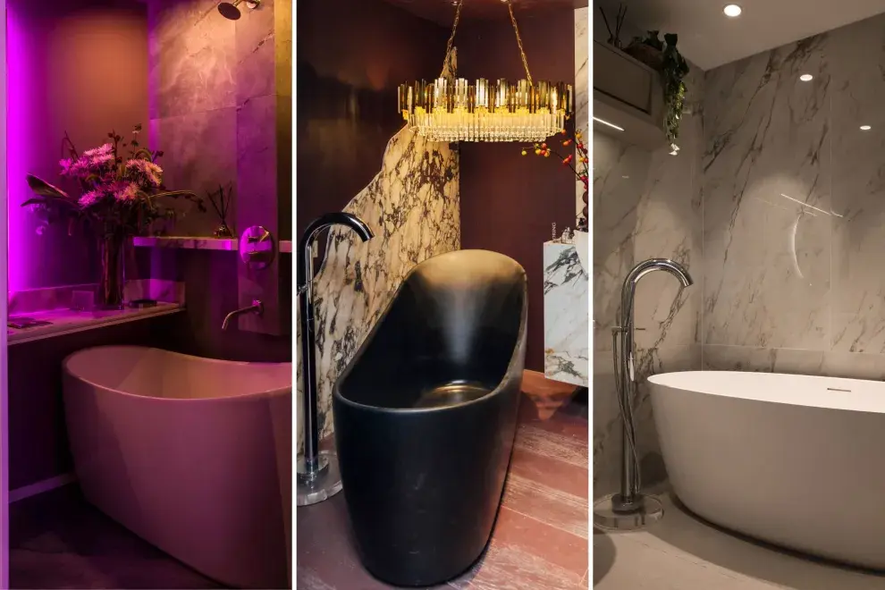 Bañeras orgánicas en los espacios de Wertheim-Ortiz, Adriana Randazzo y Gaby López Monzón