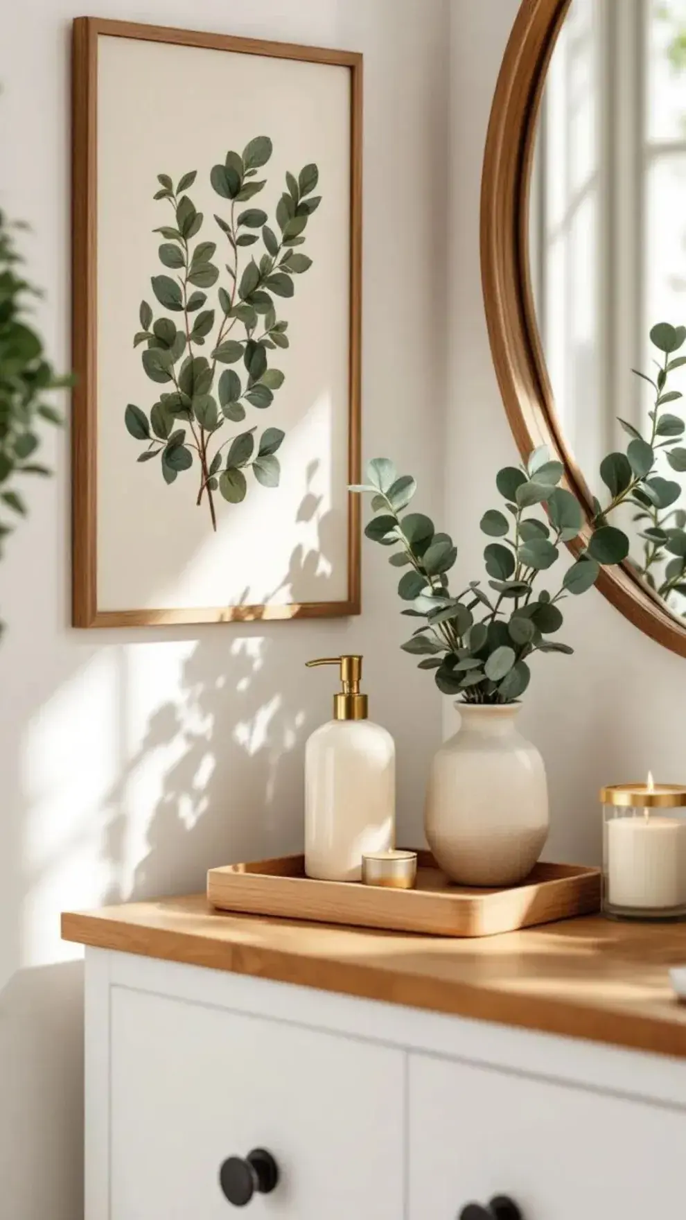 Además, elegir materiales como vidrio, madera o fibras naturales suma un plus estético que contribuye al efecto relajante.